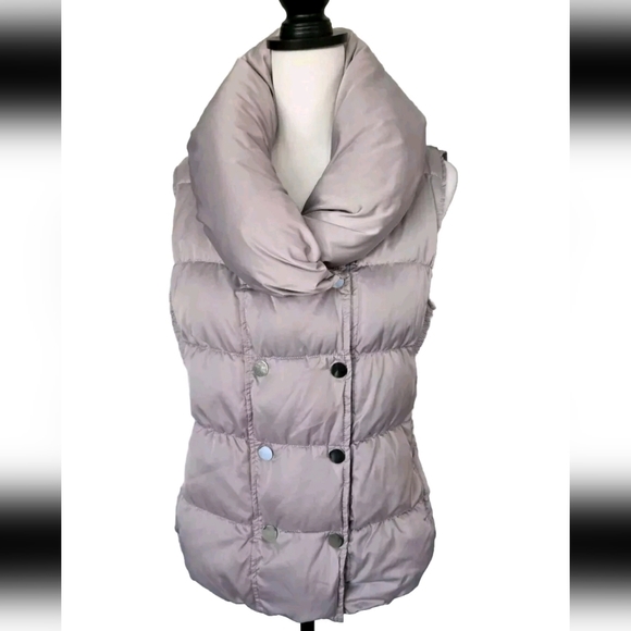 Ever New Melbourne Jackets & Blazers - Pale Pink Quilted Down Puffer Vest Double Breasted Ever New Melbourne Woman Sz 8